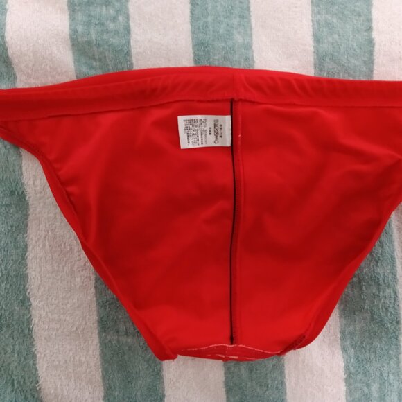 (*) VINTAGE ASICS SWIM BRIEF, BRIGHT RED, ASIAN SIZE "XO" (34"-36") - Pre-Owned - Picture 7 of 8